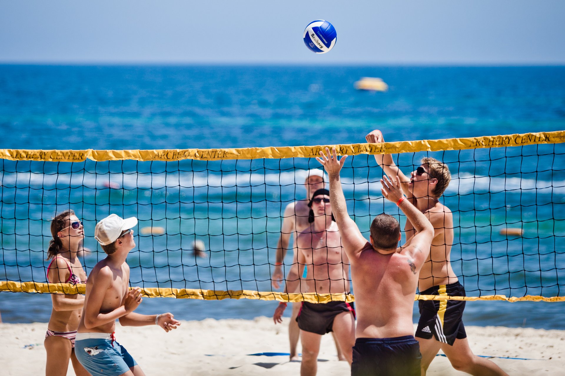 Beach volleyball, guests enjoying activities - JustSunShine Holidays